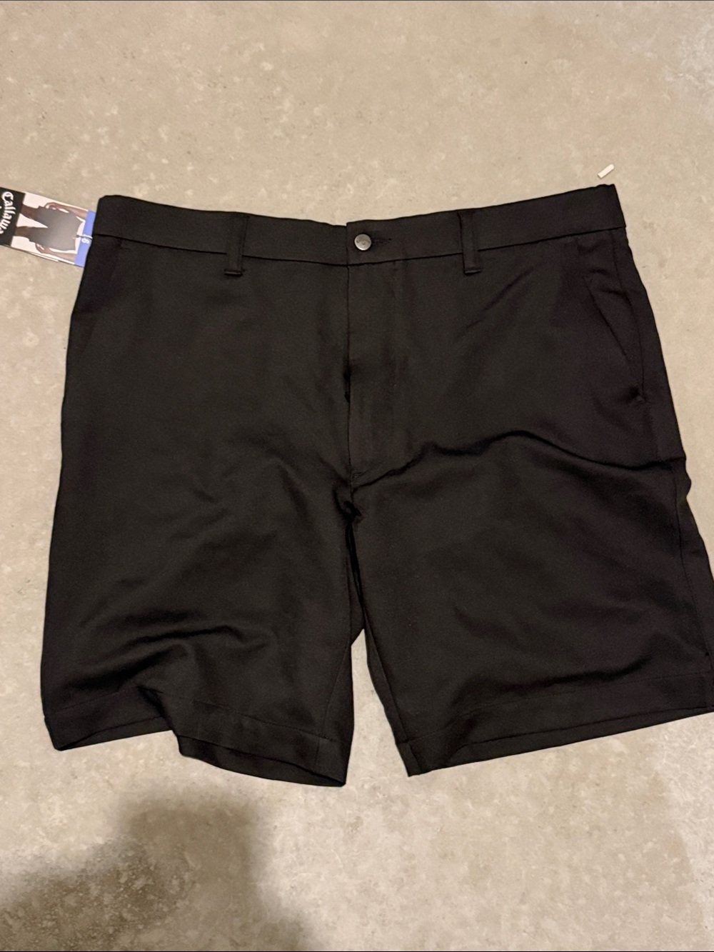 Callaway Black Flat Front Performance Golf Shorts Size 36